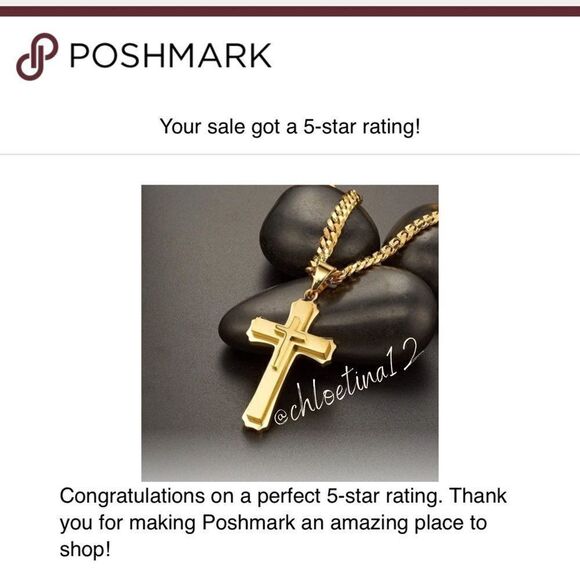 Men’s Gold Black Cross Cuban Chain Necklace - Picture 7 of 8